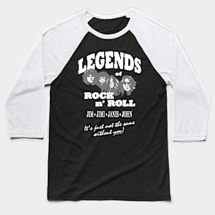 Legends of Rock 'N Roll (front & back print) Baseball T-Shirt